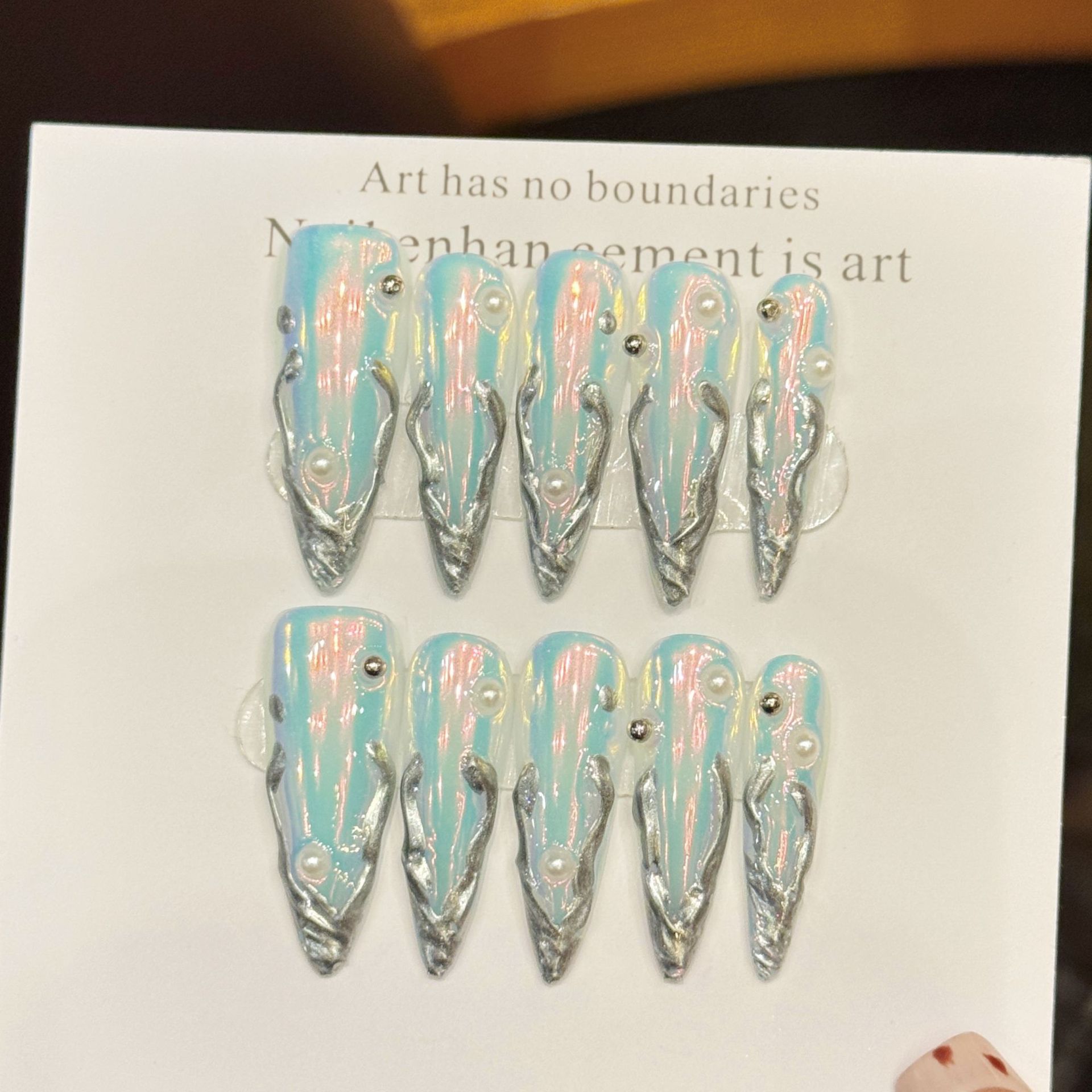 Nail Art Fake - 10 Uds. De uñas postizas de