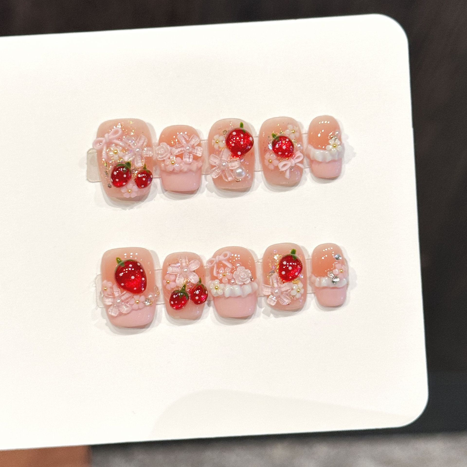 Nail Art Fake - 10 Uds. De uñas postizas de