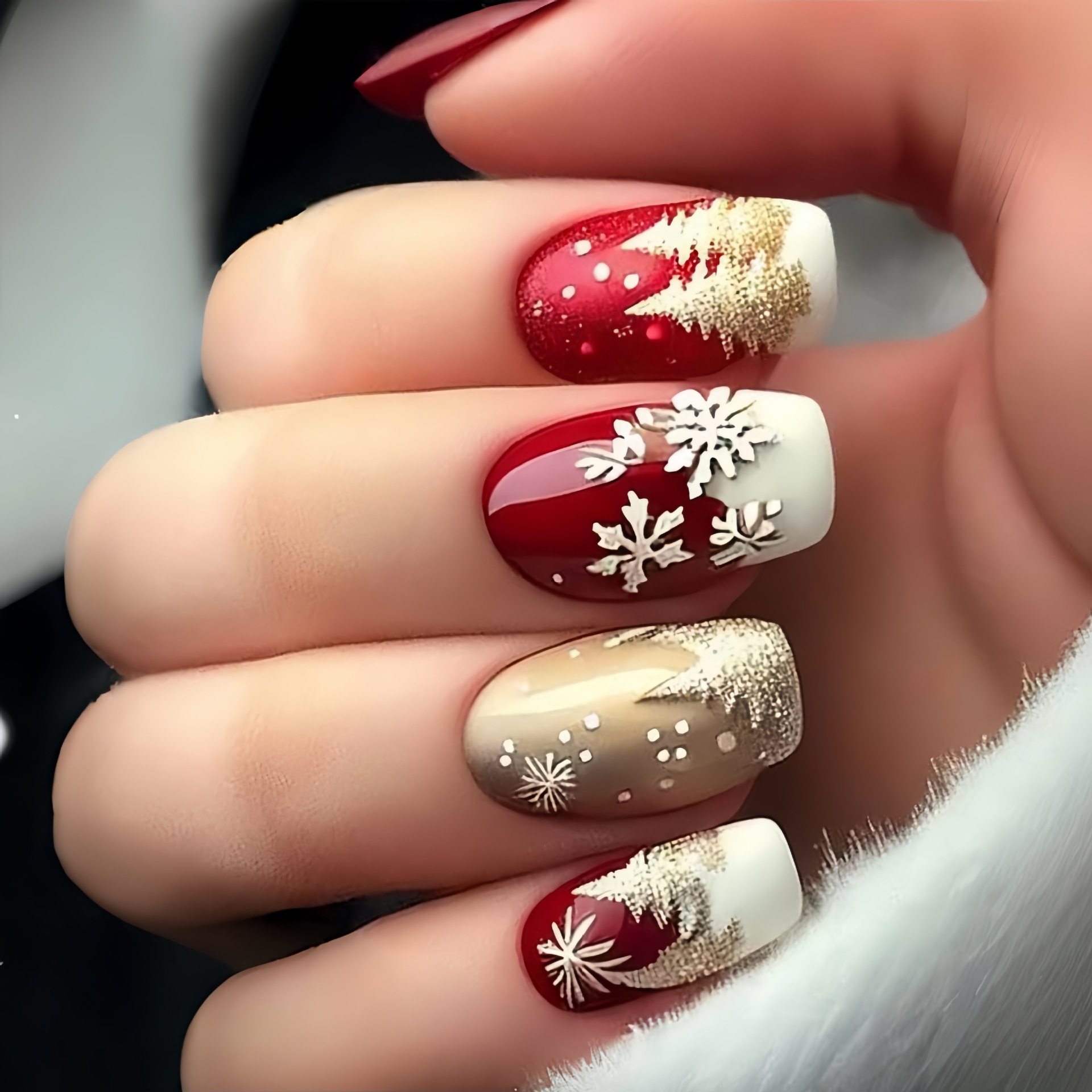 Uñas postizas medianas para fi - Nail Art Fake reseña y precio