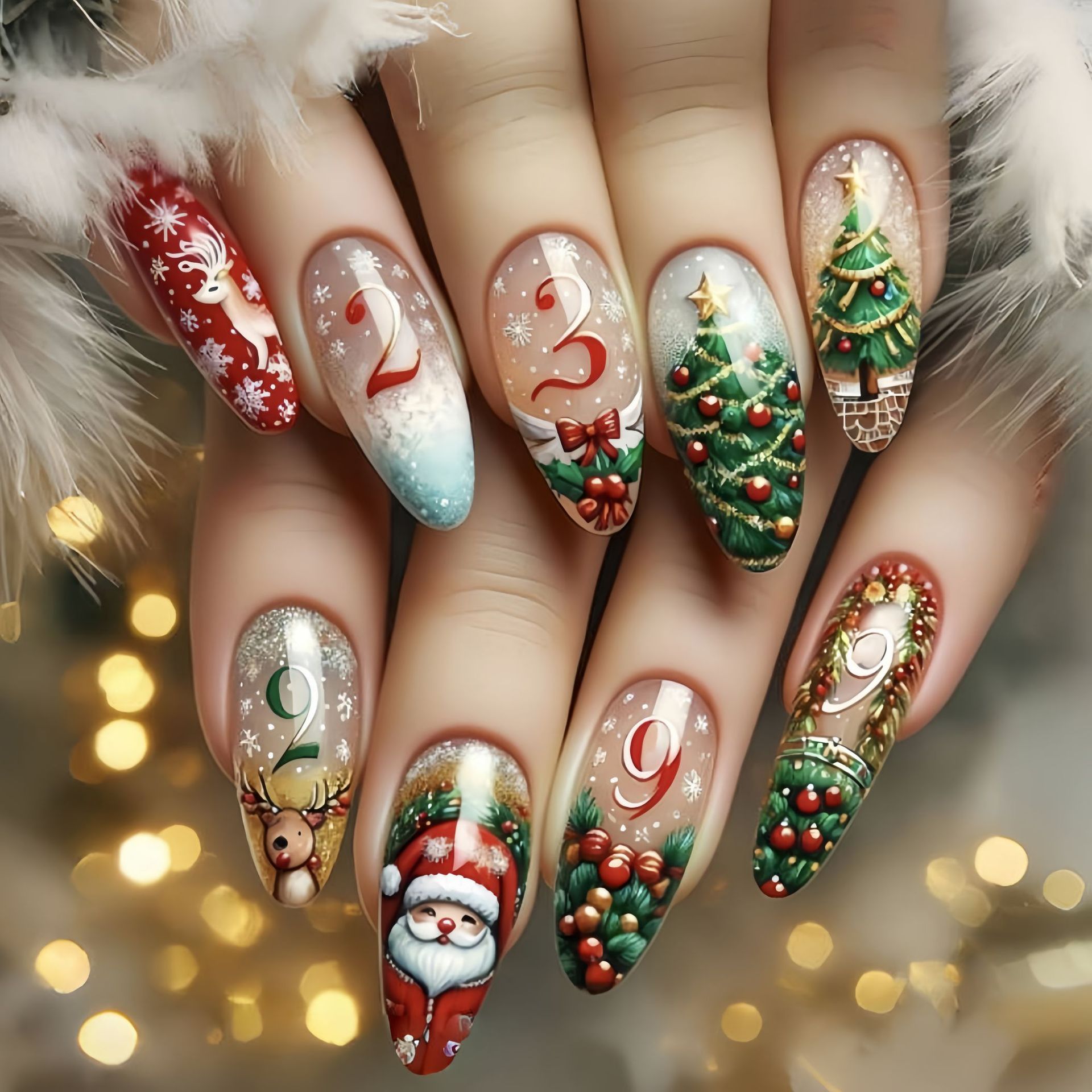 Uñas postizas medianas para fi - Nail Art Fake reseña y precio