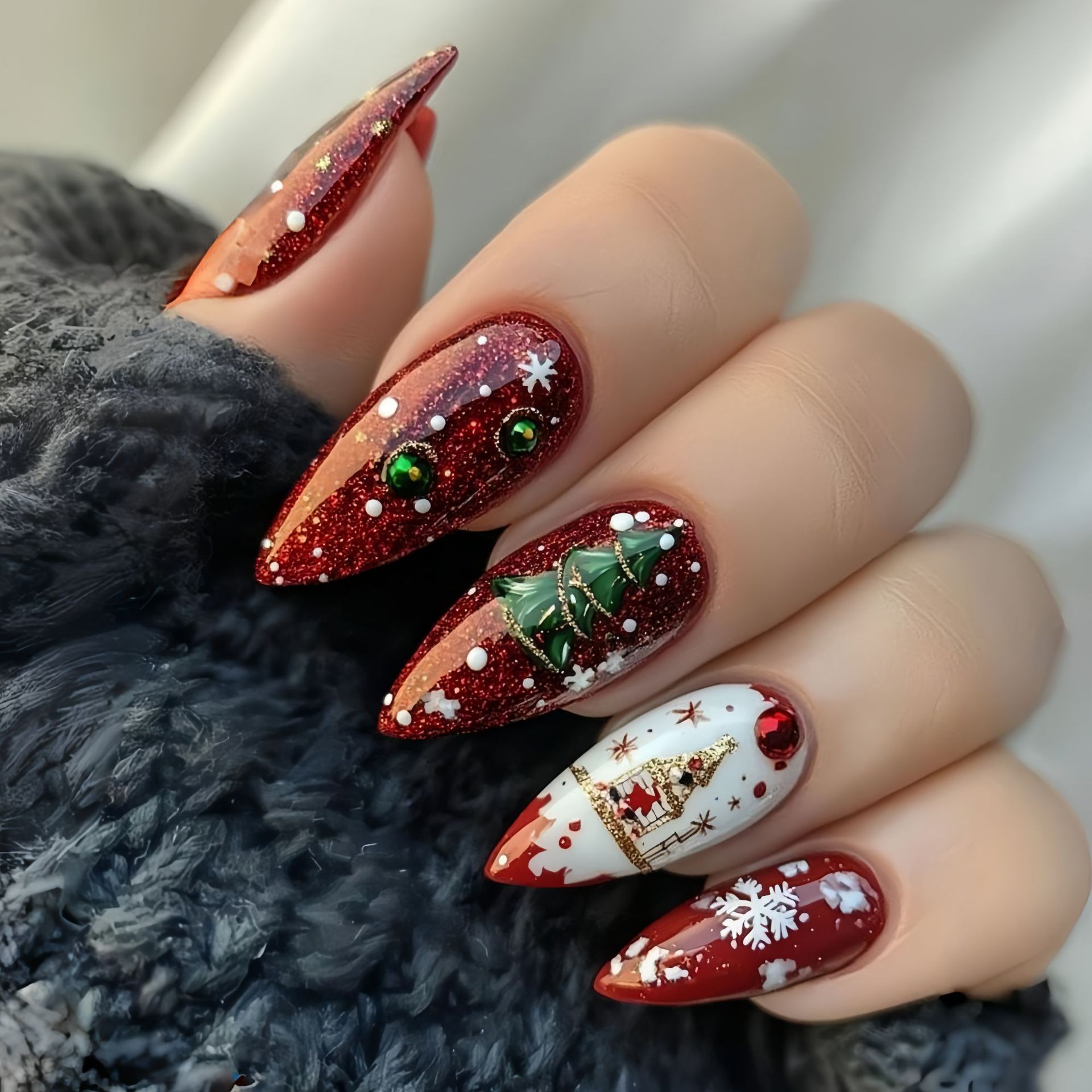 Uñas postizas medianas para fi - Nail Art Fake reseña y precio