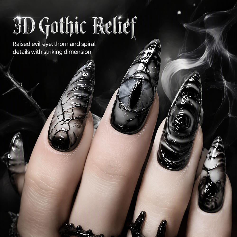 Uñas postizas góticas Stiletto - Nail Art Fake reseña y precio