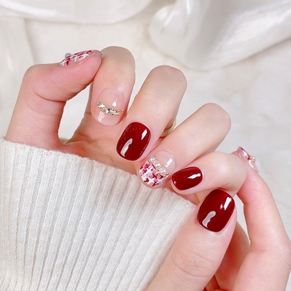 Kit de 10 Uñas Postizas Cortas - Nail Art Fake reseña y precio