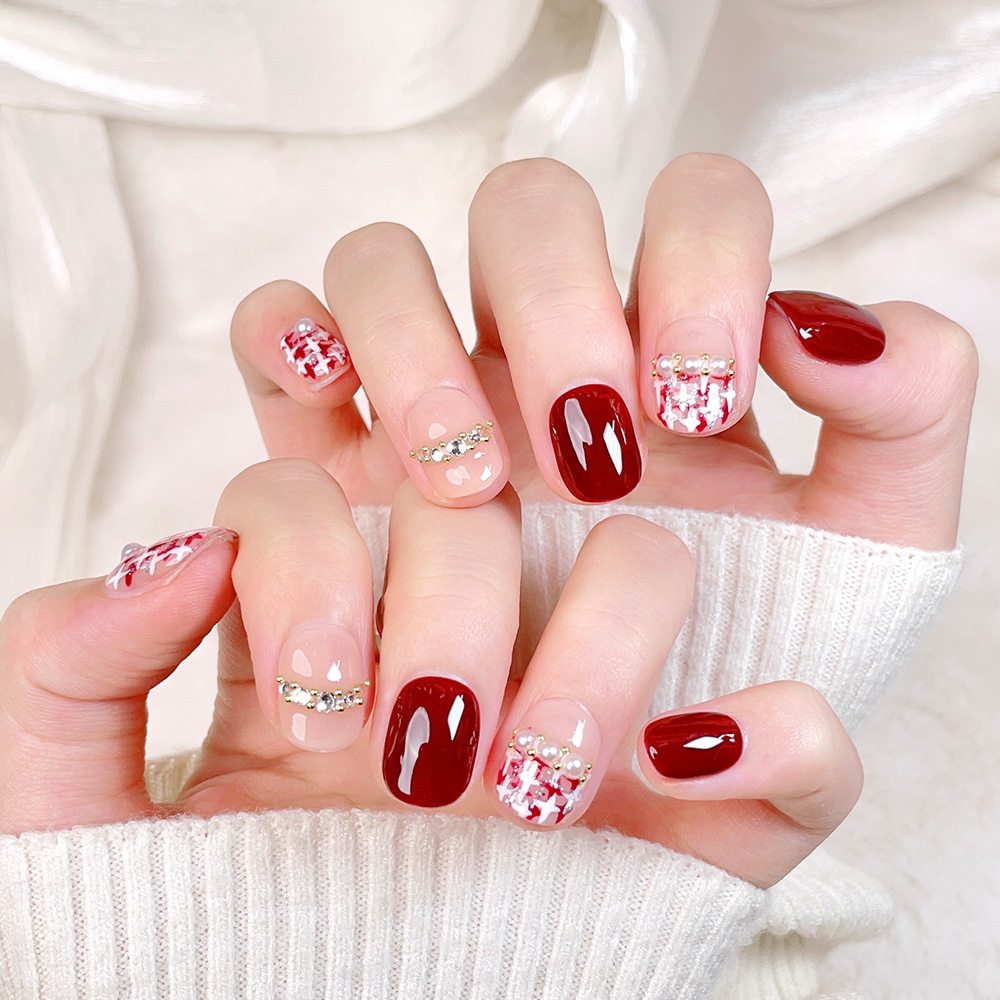 Kit de 10 Uñas Postizas Cortas - Nail Art Fake reseña y precio
