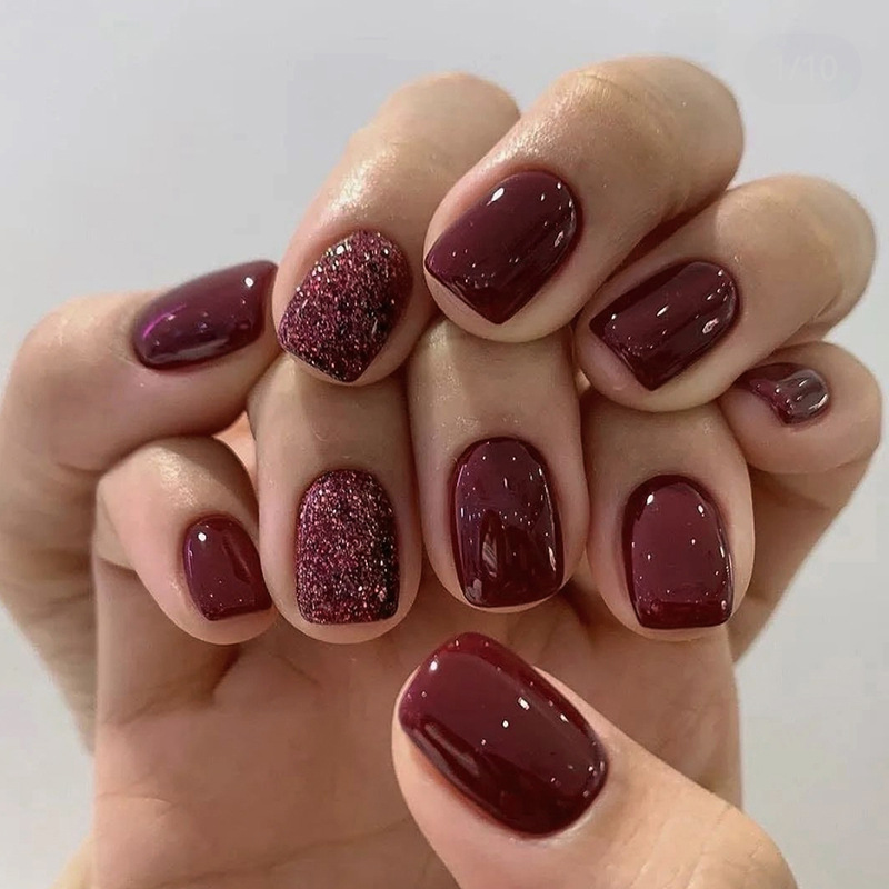 24 Uds. De uñas postizas redon - Nail Art Fake reseña y precio